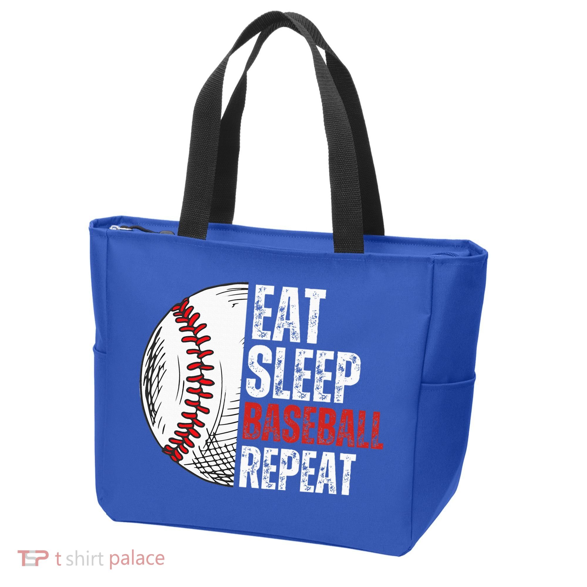 Eat Sleep Baseball Repeat Funny Baseball Players Tote Bag