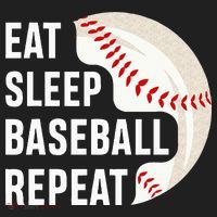 EAT SLEEP BASEBALL REPEAT Baseball Player Beanie thumb 2