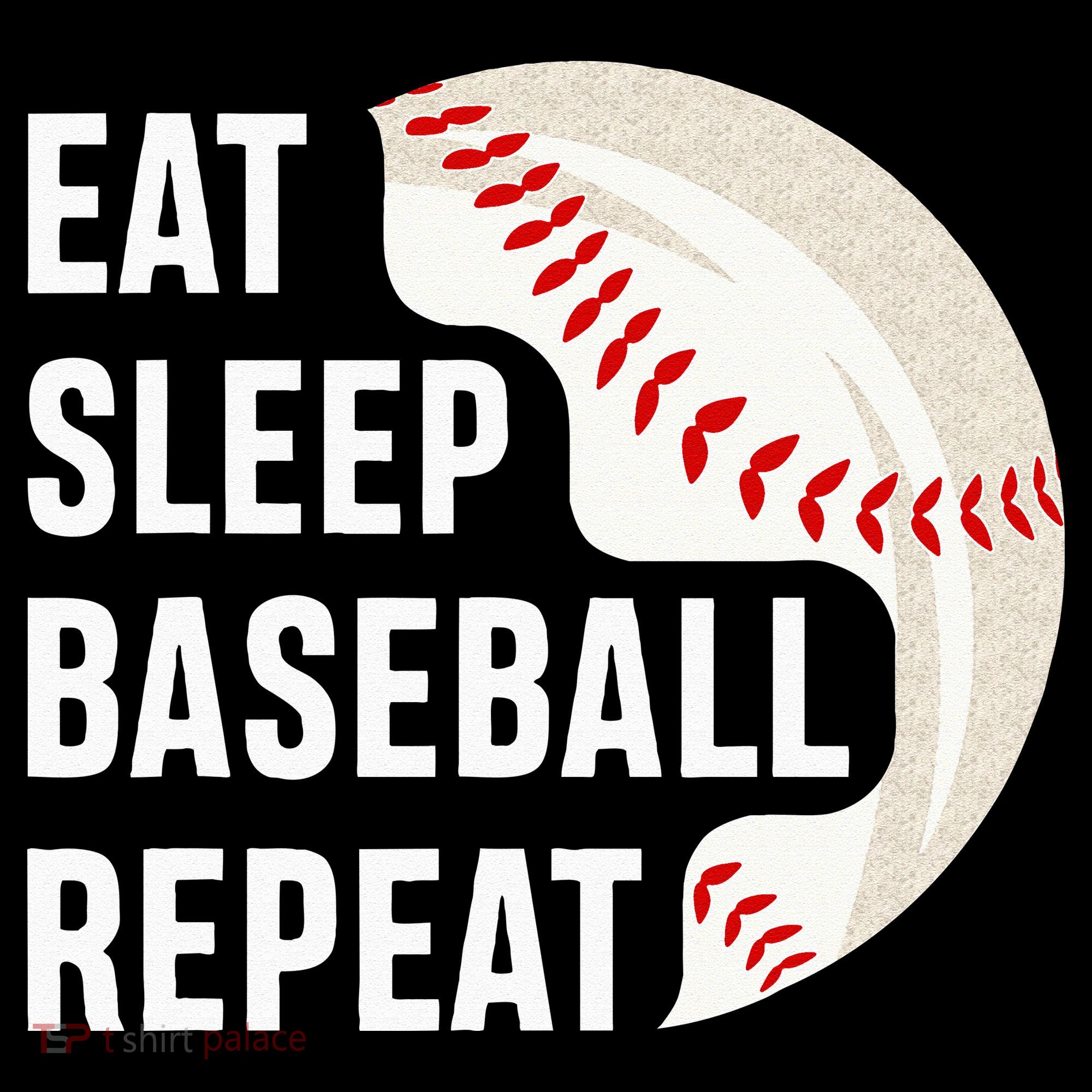 EAT SLEEP BASEBALL REPEAT Baseball Player Pajama Set