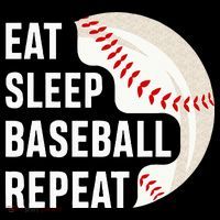 EAT SLEEP BASEBALL REPEAT Baseball Player Baby Bodysuit thumb 2