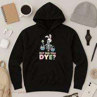 Easter Skeleton Bunny But Did You Dye Funny Spring Egg Hoodie thumb 3
