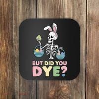 Easter Skeleton Bunny But Did You Dye Funny Spring Egg Coaster thumb 0