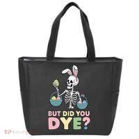Easter Skeleton Bunny But Did You Dye Funny Spring Egg Tote Bag thumb 0