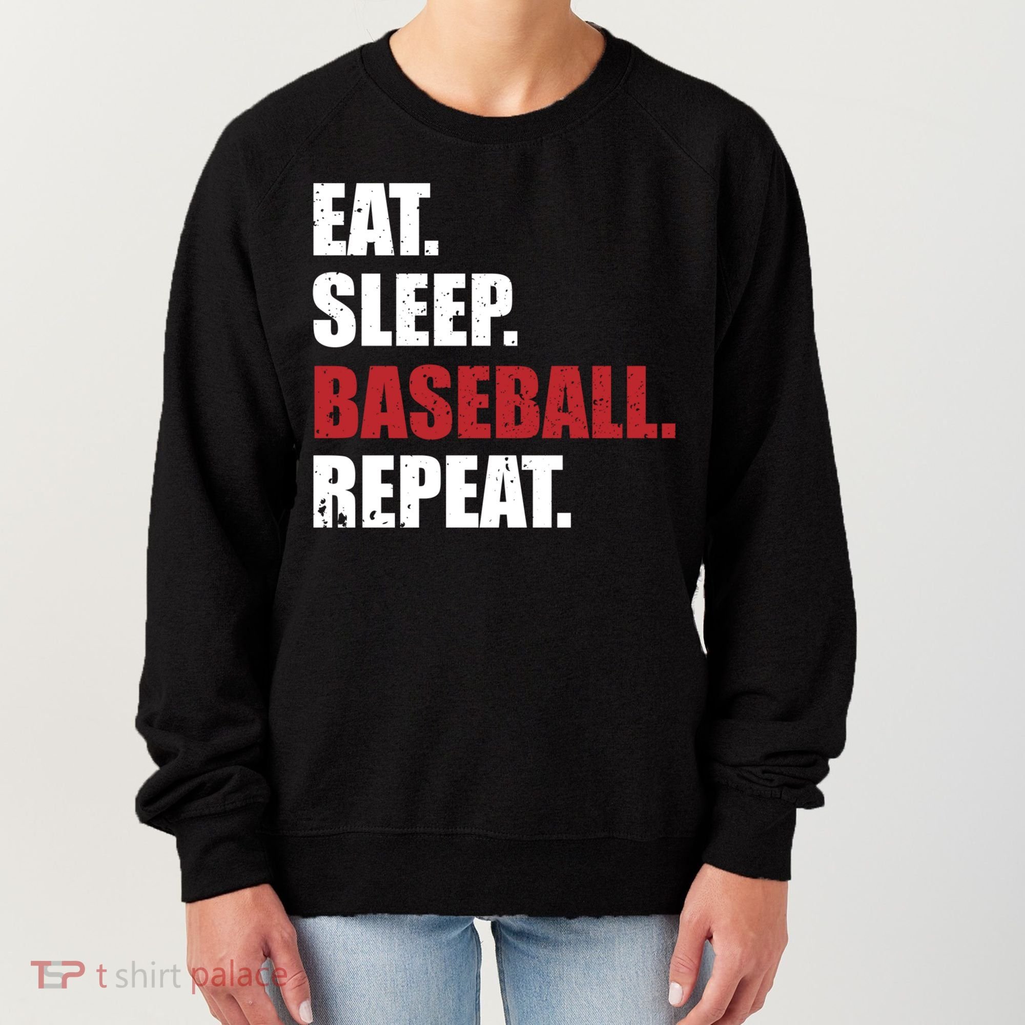 Eat Sleep Baseball Repeat Hoodie Women's Sweatshirt