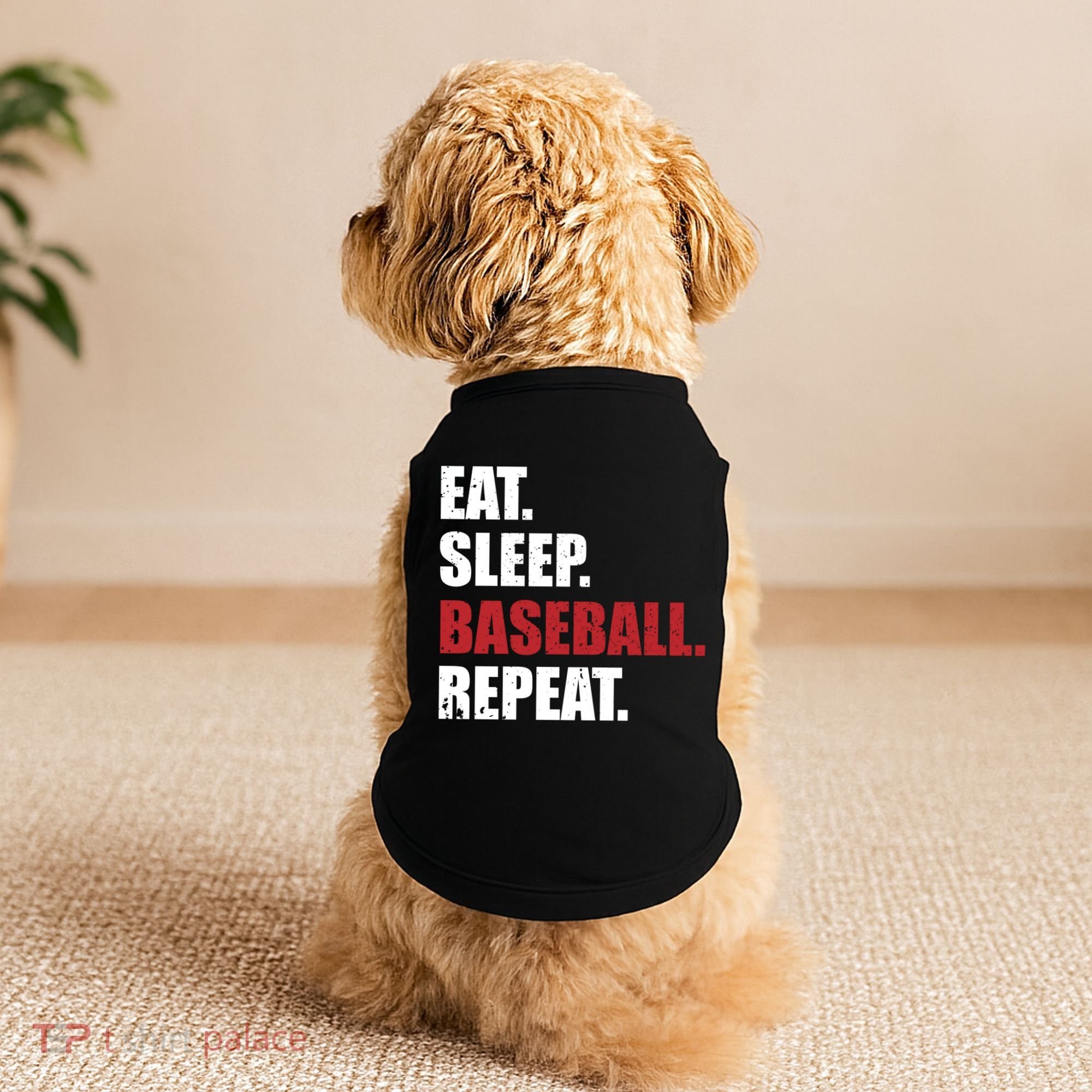 Eat Sleep Baseball Repeat Hoodie Doggie Tank