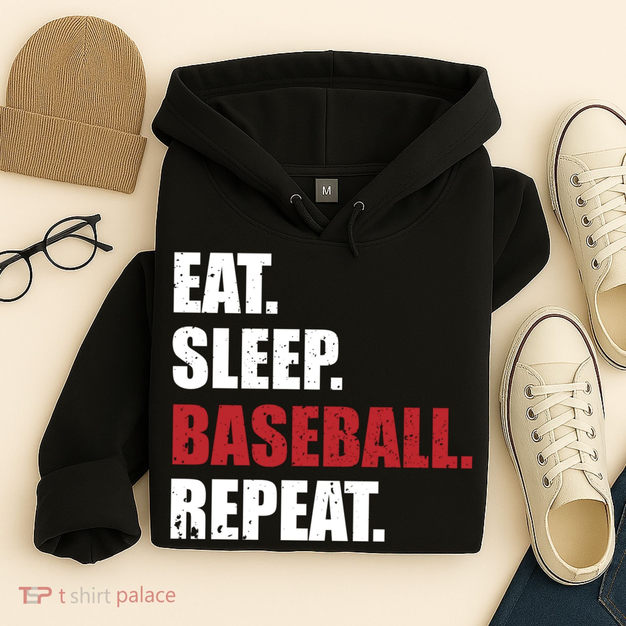 Eat Sleep Baseball Repeat Hoodie Hoodie