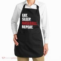 Eat Sleep Baseball Repeat Hoodie Apron thumb 2