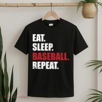 Eat Sleep Baseball Repeat Hoodie T-Shirt thumb 2