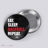 Eat Sleep Baseball Repeat Hoodie Button thumb 0