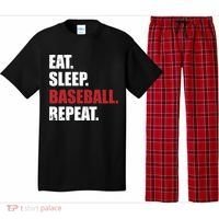 Eat Sleep Baseball Repeat Hoodie Pajama Set thumb 0