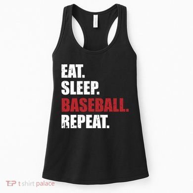 Eat Sleep Baseball Repeat Hoodie Women's Tank Top
