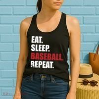 Eat Sleep Baseball Repeat Hoodie Women's Tank Top thumb 2