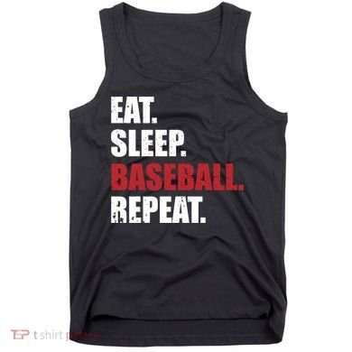 Eat Sleep Baseball Repeat Hoodie Tank Top