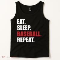 Eat Sleep Baseball Repeat Hoodie Tank Top thumb 2