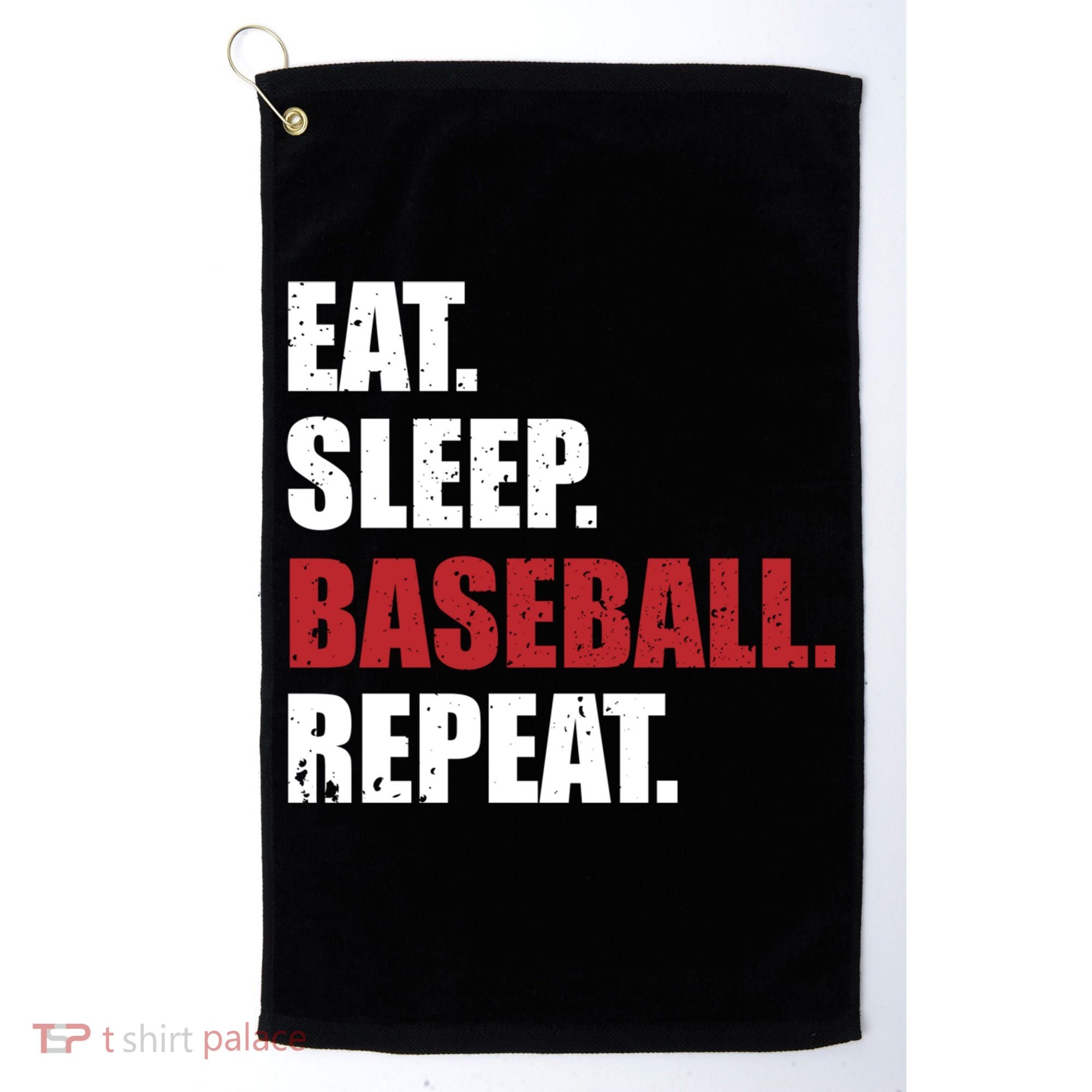 Eat Sleep Baseball Repeat Hoodie Golf Towel
