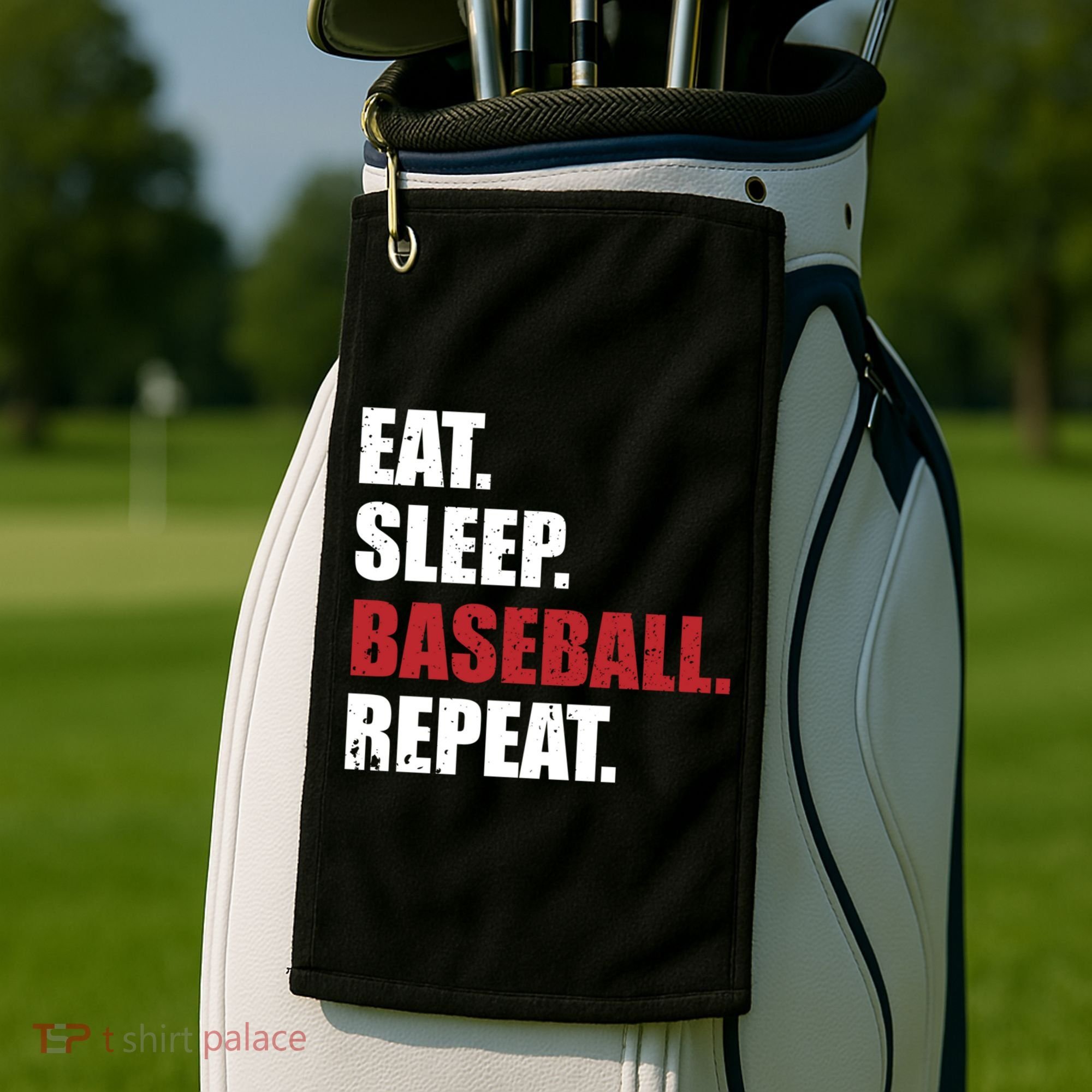 Eat Sleep Baseball Repeat Hoodie Golf Towel
