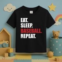 Eat Sleep Baseball Repeat Hoodie Toddler T-Shirt thumb 3