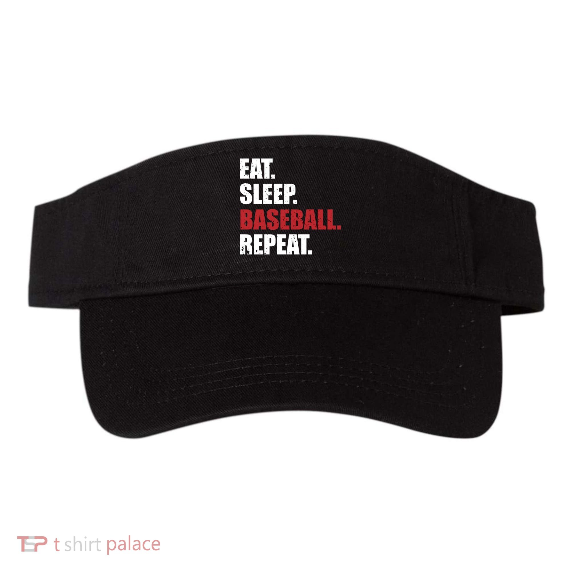 Eat Sleep Baseball Repeat Hoodie Visor
