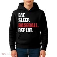 Eat Sleep Baseball Repeat Hoodie Kids Hoodie thumb 4