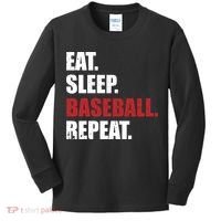 Eat Sleep Baseball Repeat Hoodie Kids Long Sleeve Shirt thumb 0
