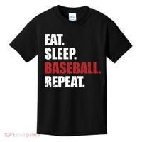 Eat Sleep Baseball Repeat Hoodie Kids T-Shirt thumb 0
