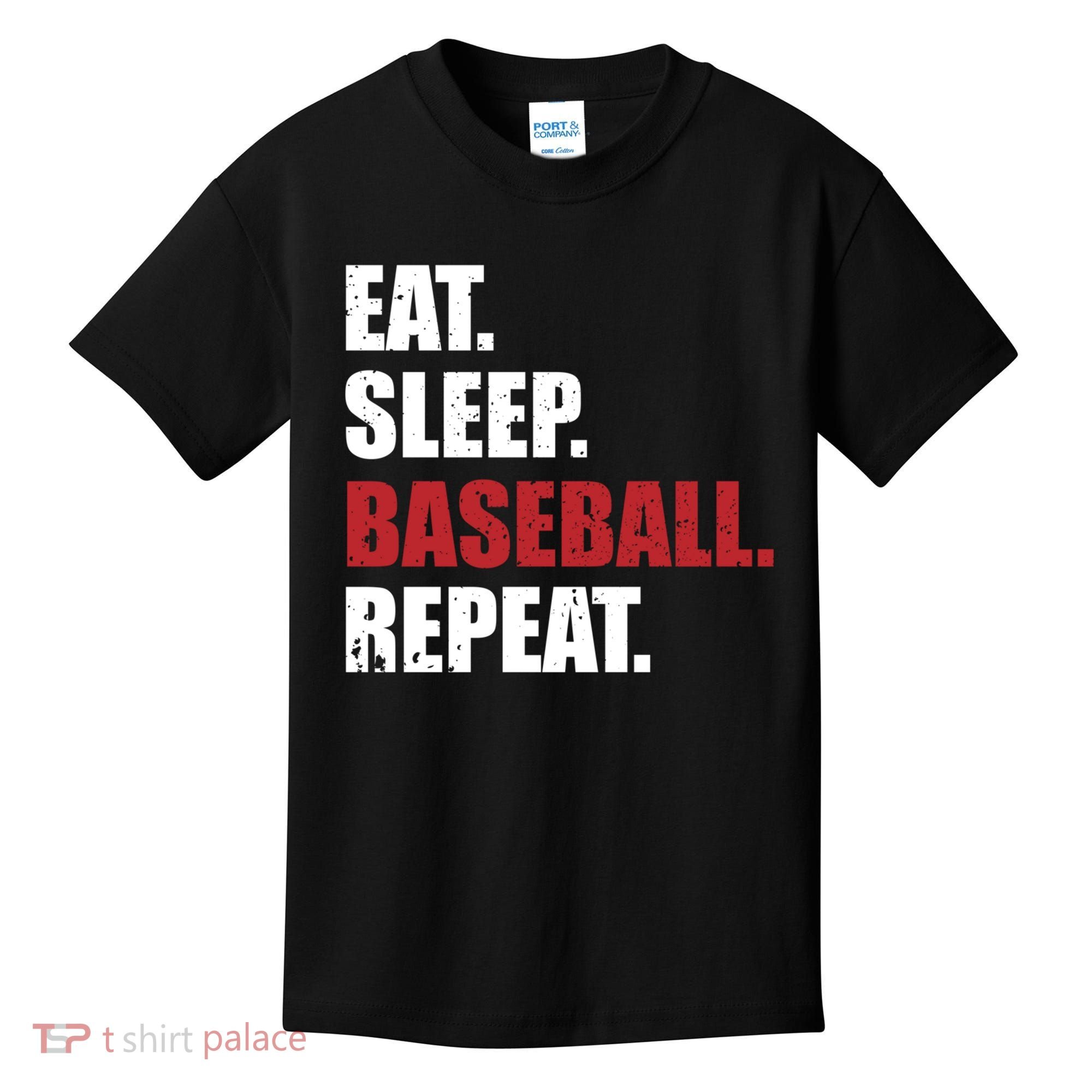 Eat Sleep Baseball Repeat Hoodie Kids T-Shirt