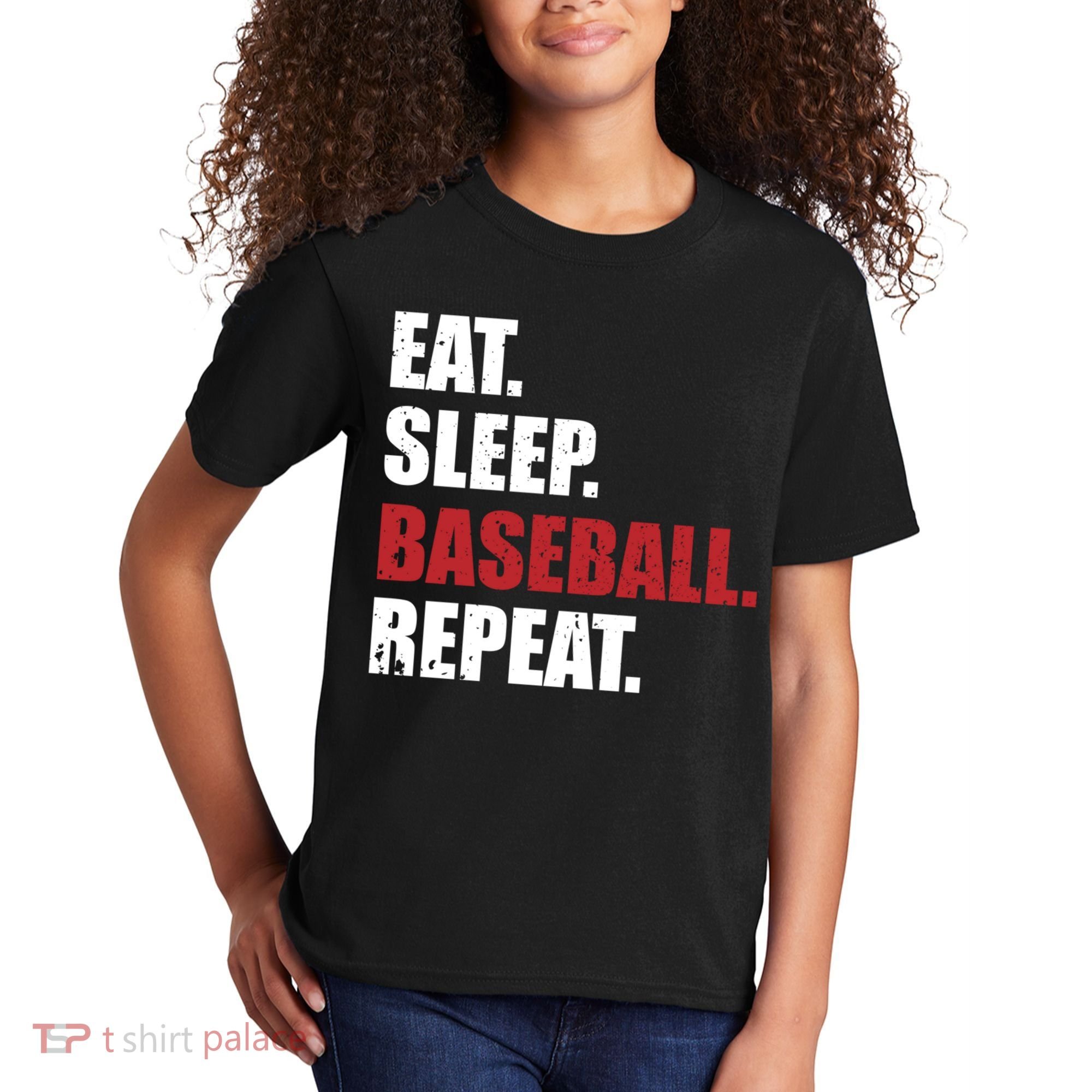 Eat Sleep Baseball Repeat Hoodie Kids T-Shirt