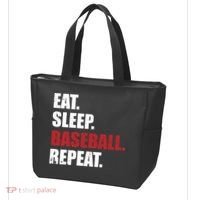 Eat Sleep Baseball Repeat Hoodie Tote Bag thumb 3