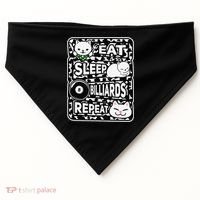 Eat Sleep Billiards Repeat Billiards Lover Outfit USA-Made Doggie Bandana thumb 0