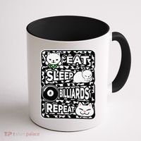 Eat Sleep Billiards Repeat Billiards Lover Outfit Coffee Mug thumb 1