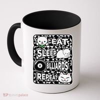 Eat Sleep Billiards Repeat Billiards Lover Outfit Coffee Mug thumb 0
