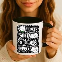 Eat Sleep Billiards Repeat Billiards Lover Outfit Coffee Mug thumb 3