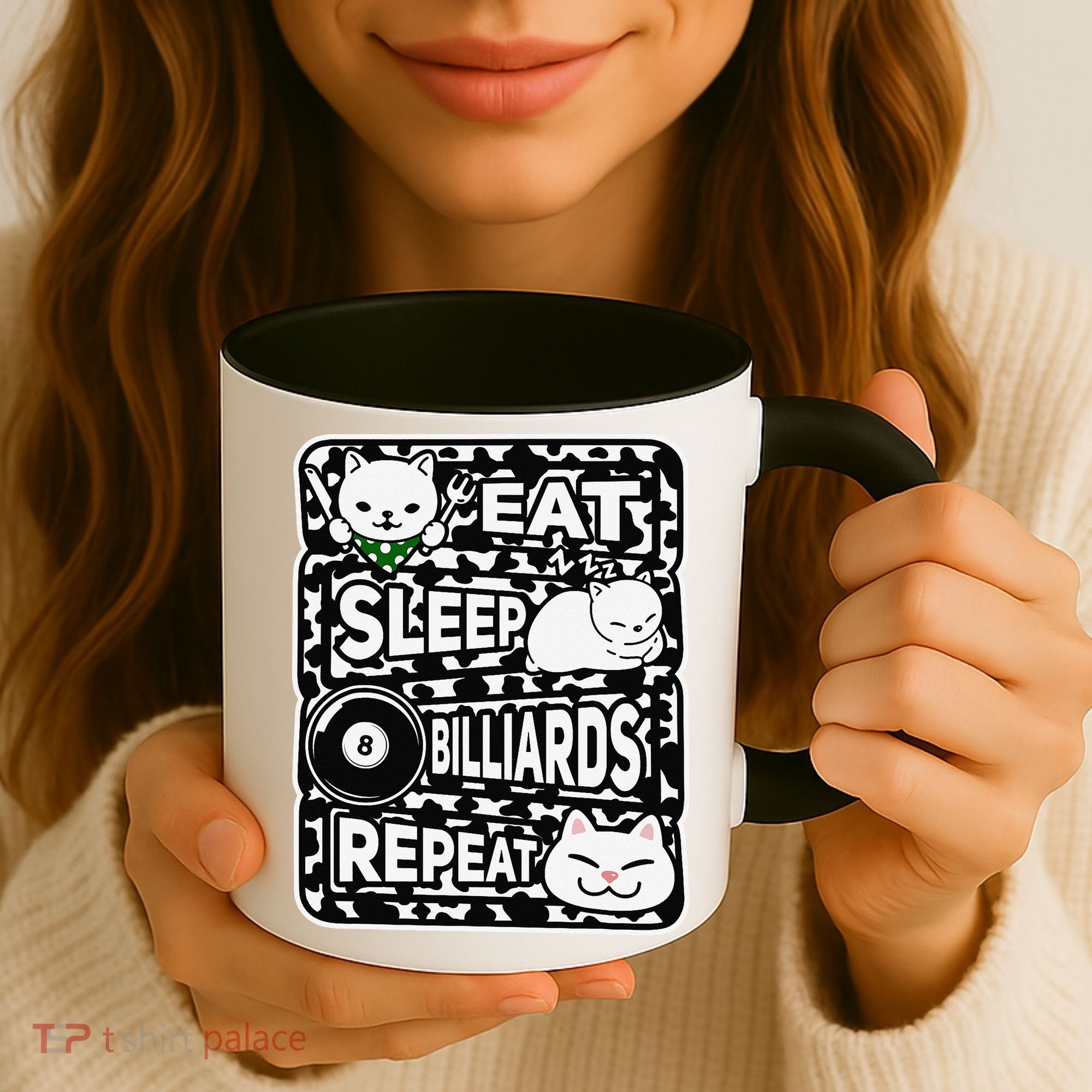 Eat Sleep Billiards Repeat Billiards Lover Outfit Coffee Mug