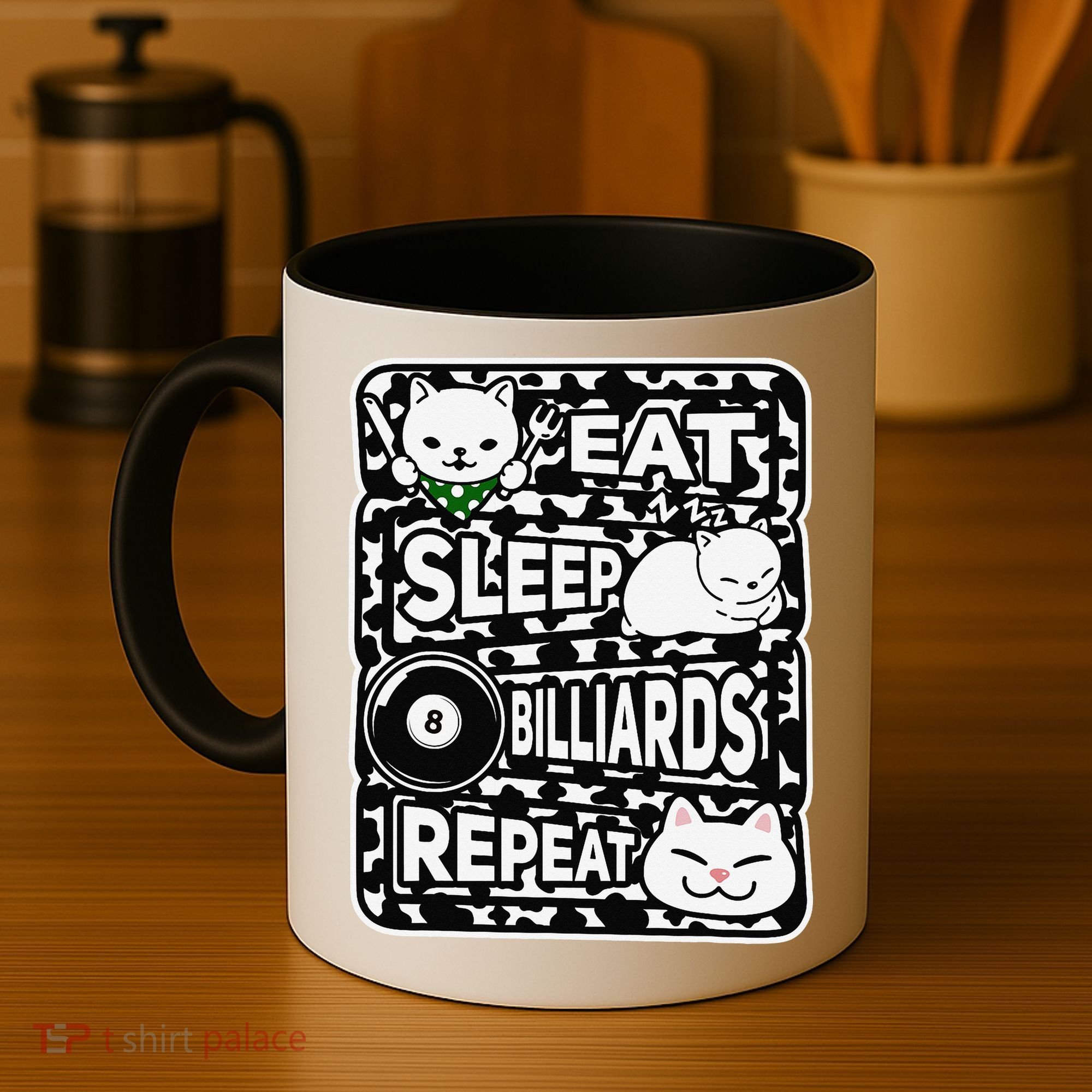Eat Sleep Billiards Repeat Billiards Lover Outfit Coffee Mug
