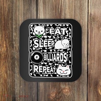 Eat Sleep Billiards Repeat Billiards Lover Outfit Coaster