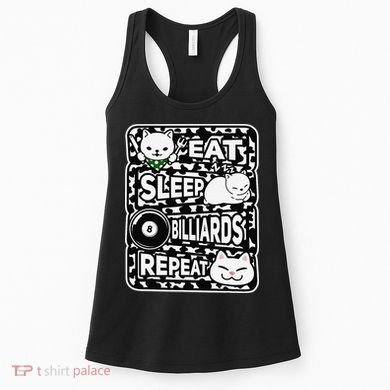 Eat Sleep Billiards Repeat Billiards Lover Outfit Women's Tank Top