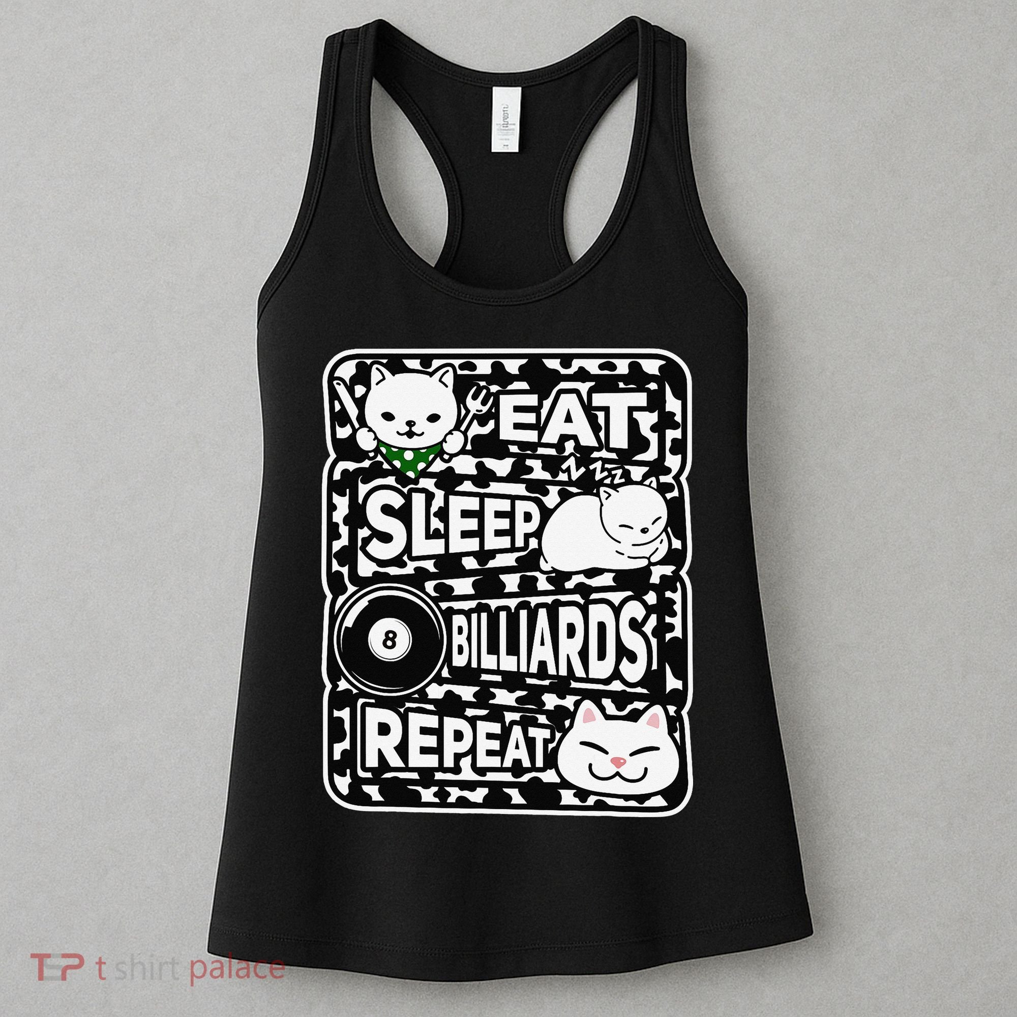 Eat Sleep Billiards Repeat Billiards Lover Outfit Women's Tank Top