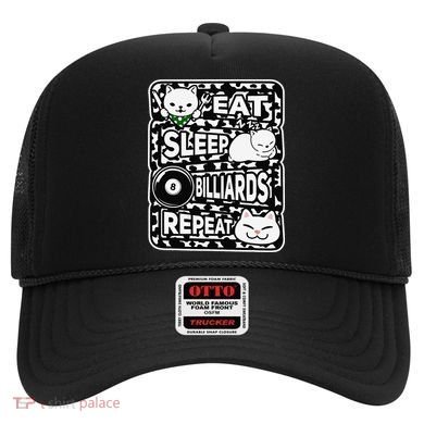 Eat Sleep Billiards Repeat Billiards Lover Outfit Hat