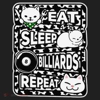 Eat Sleep Billiards Repeat Billiards Lover Outfit Hat thumb 2