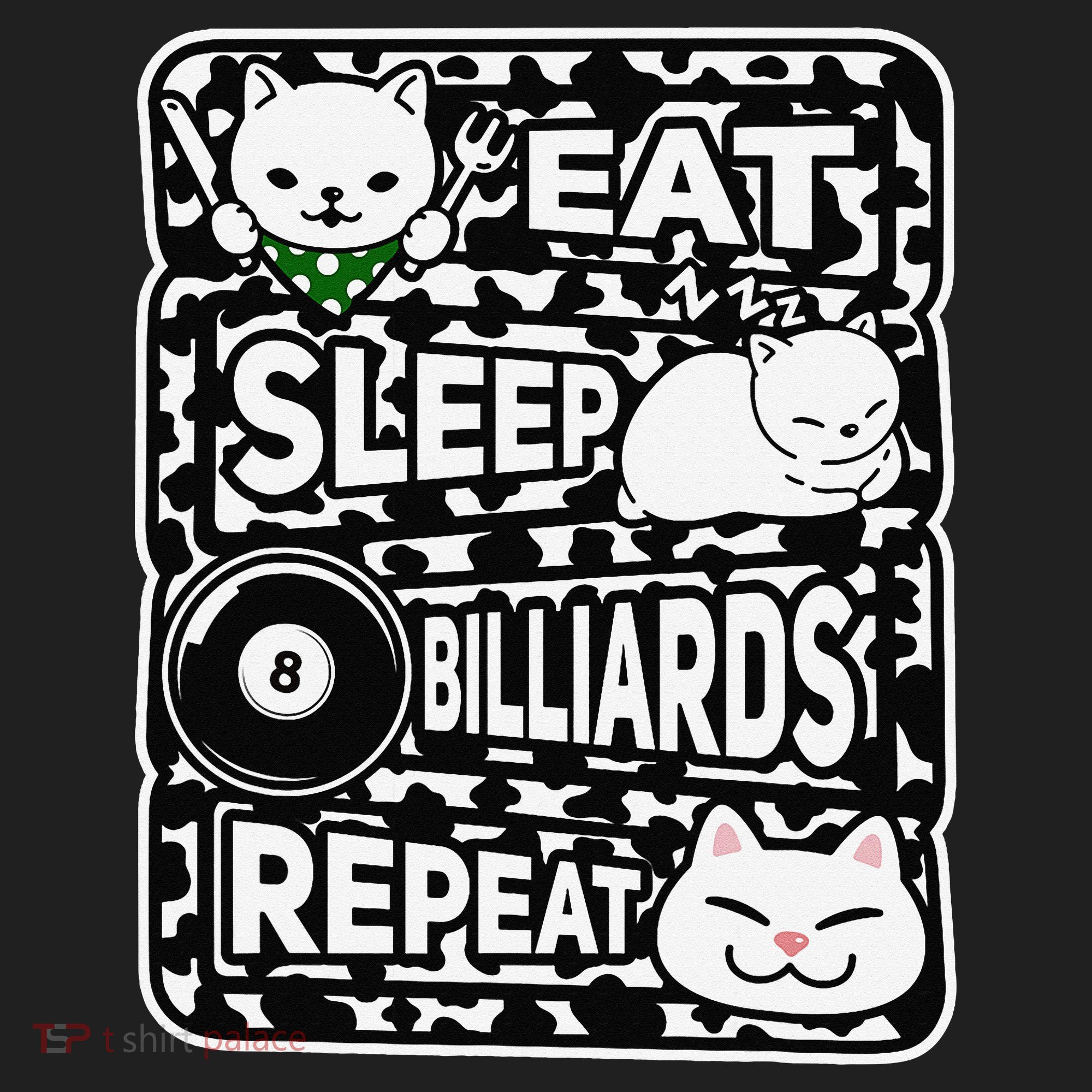 Eat Sleep Billiards Repeat Billiards Lover Outfit Hat