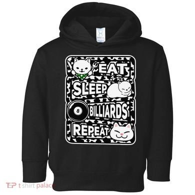 Eat Sleep Billiards Repeat Billiards Lover Outfit Toddler Hoodie