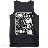 Eat Sleep Billiards Repeat Billiards Lover Outfit Tank Top thumb 0