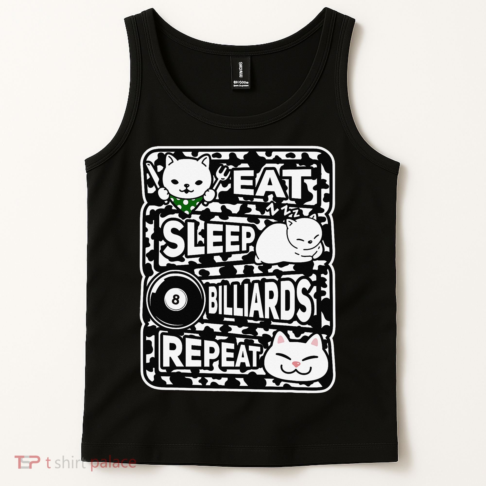 Eat Sleep Billiards Repeat Billiards Lover Outfit Tank Top