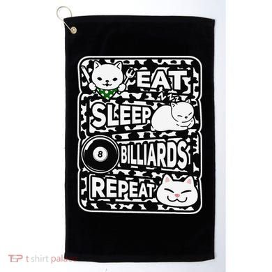 Eat Sleep Billiards Repeat Billiards Lover Outfit Golf Towel