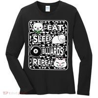 Eat Sleep Billiards Repeat Billiards Lover Outfit Women's Long Sleeve Shirt thumb 0