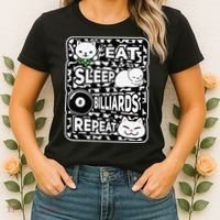 Eat Sleep Billiards Repeat Billiards Lover Outfit Women's T-Shirt thumb 2