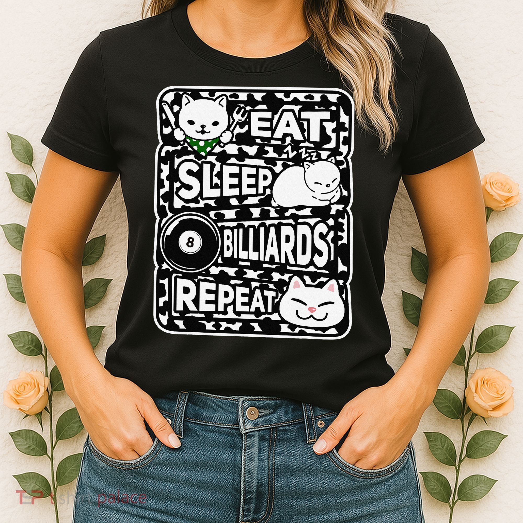 Eat Sleep Billiards Repeat Billiards Lover Outfit Women's T-Shirt