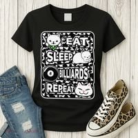 Eat Sleep Billiards Repeat Billiards Lover Outfit Women's T-Shirt thumb 3