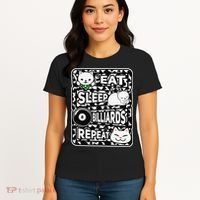 Eat Sleep Billiards Repeat Billiards Lover Outfit Women's T-Shirt thumb 4