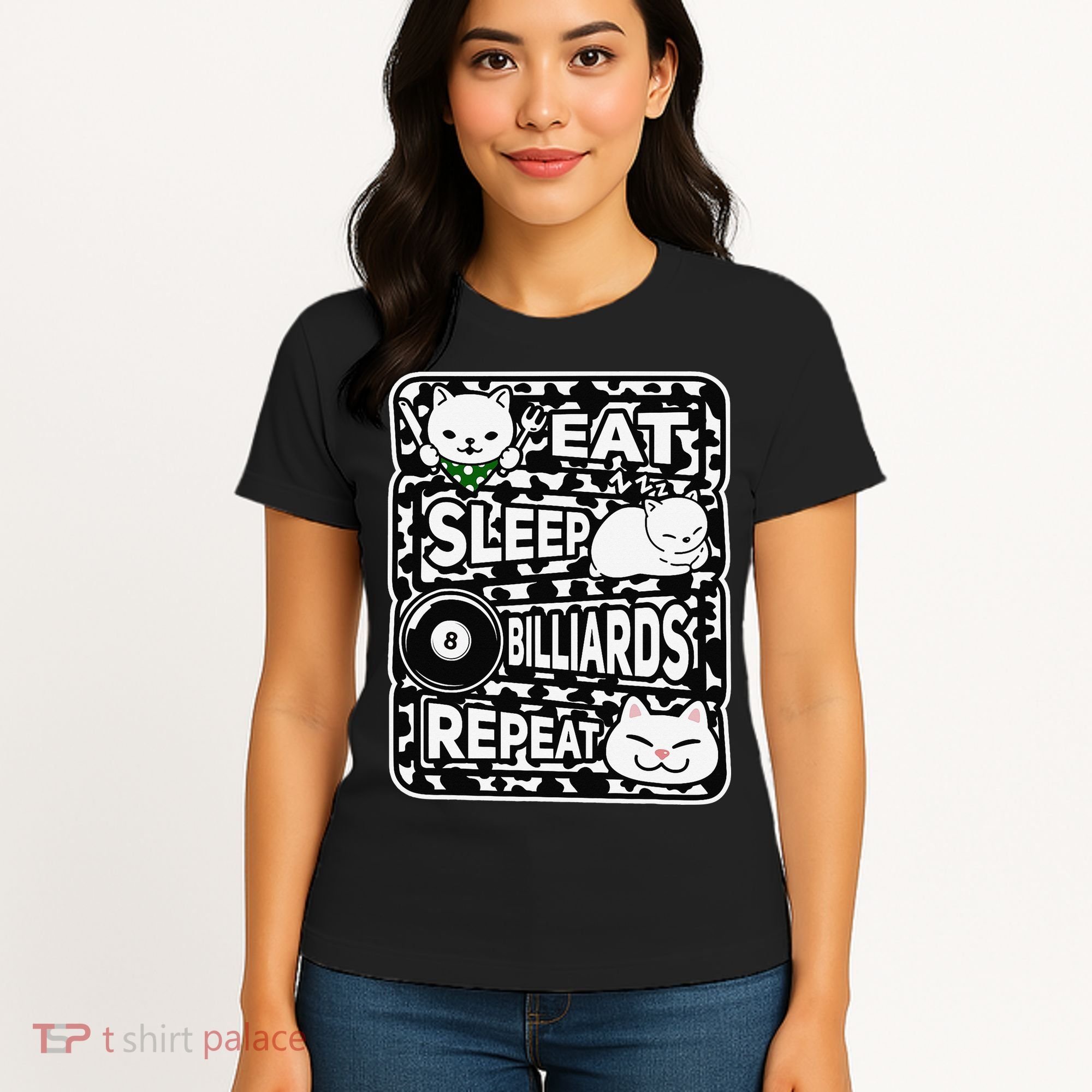 Eat Sleep Billiards Repeat Billiards Lover Outfit Women's T-Shirt
